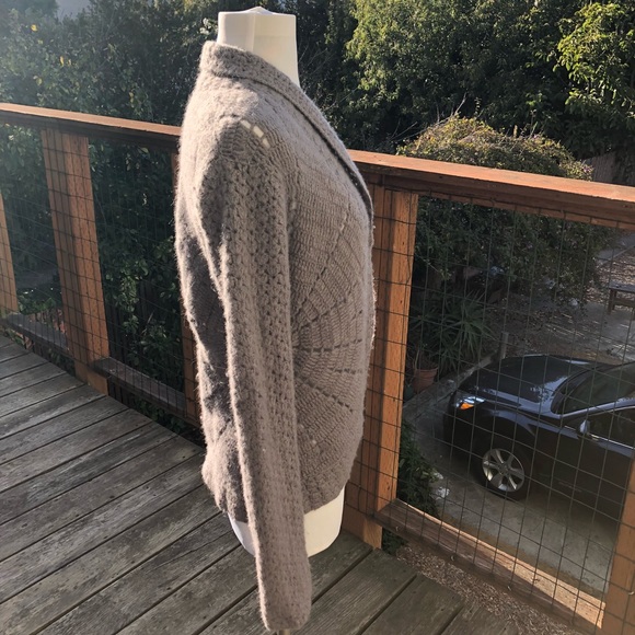 Carole Little Gray Chunky Starburst Knit Cardigan - Picture 5 of 7